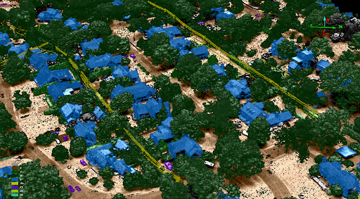Birmingham power corridor — classified point cloud