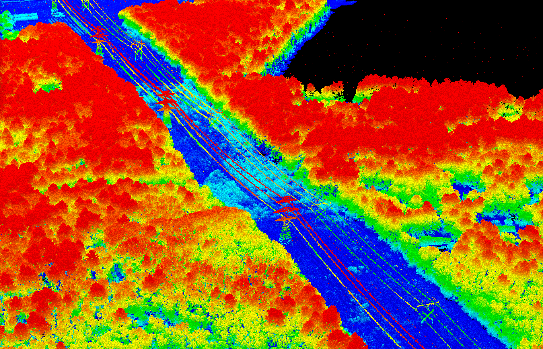Boston utility corridor point cloud