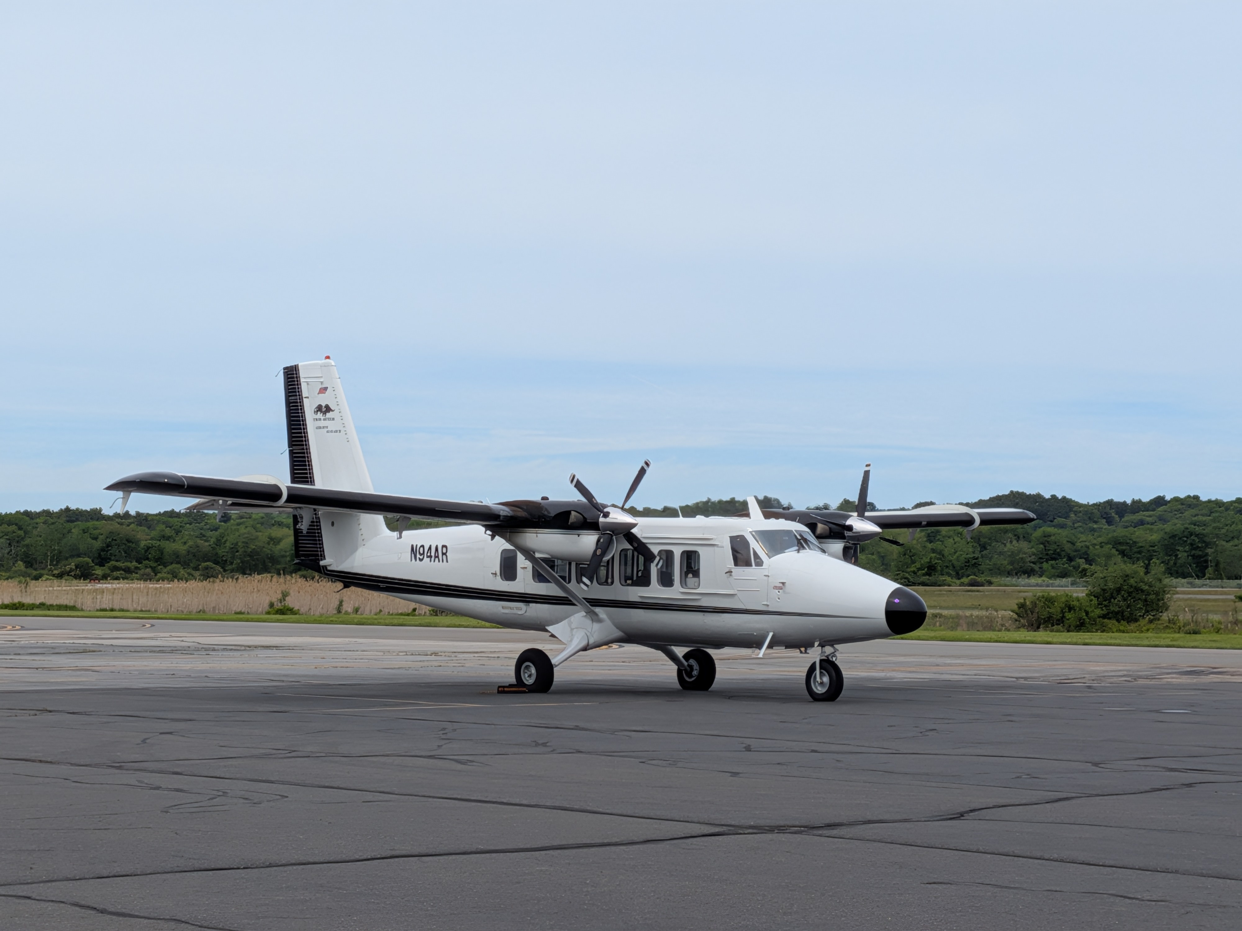 Sequoia in a Twin Otter preparing for collections